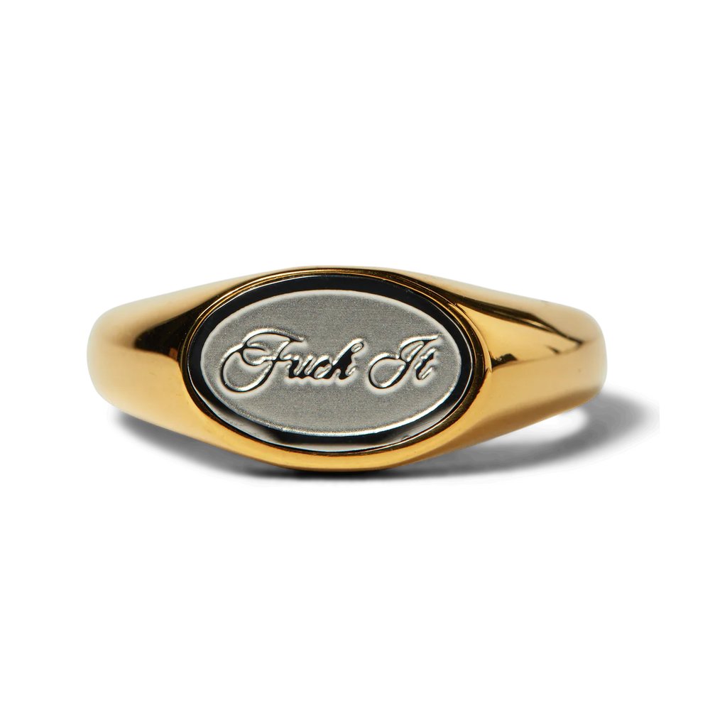 HUF FUCK IT SIGNET RING GOLD