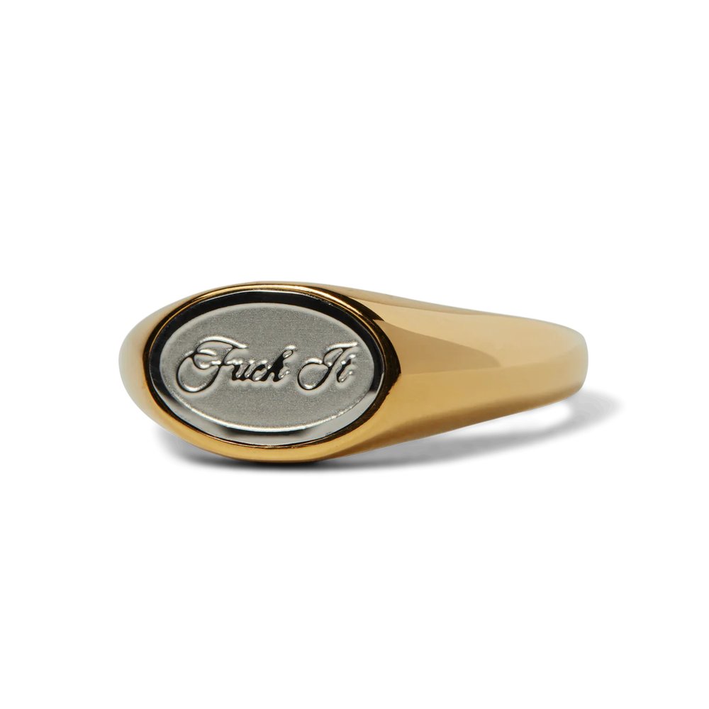 HUF FUCK IT SIGNET RING GOLD