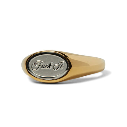 HUF FUCK IT SIGNET RING GOLD