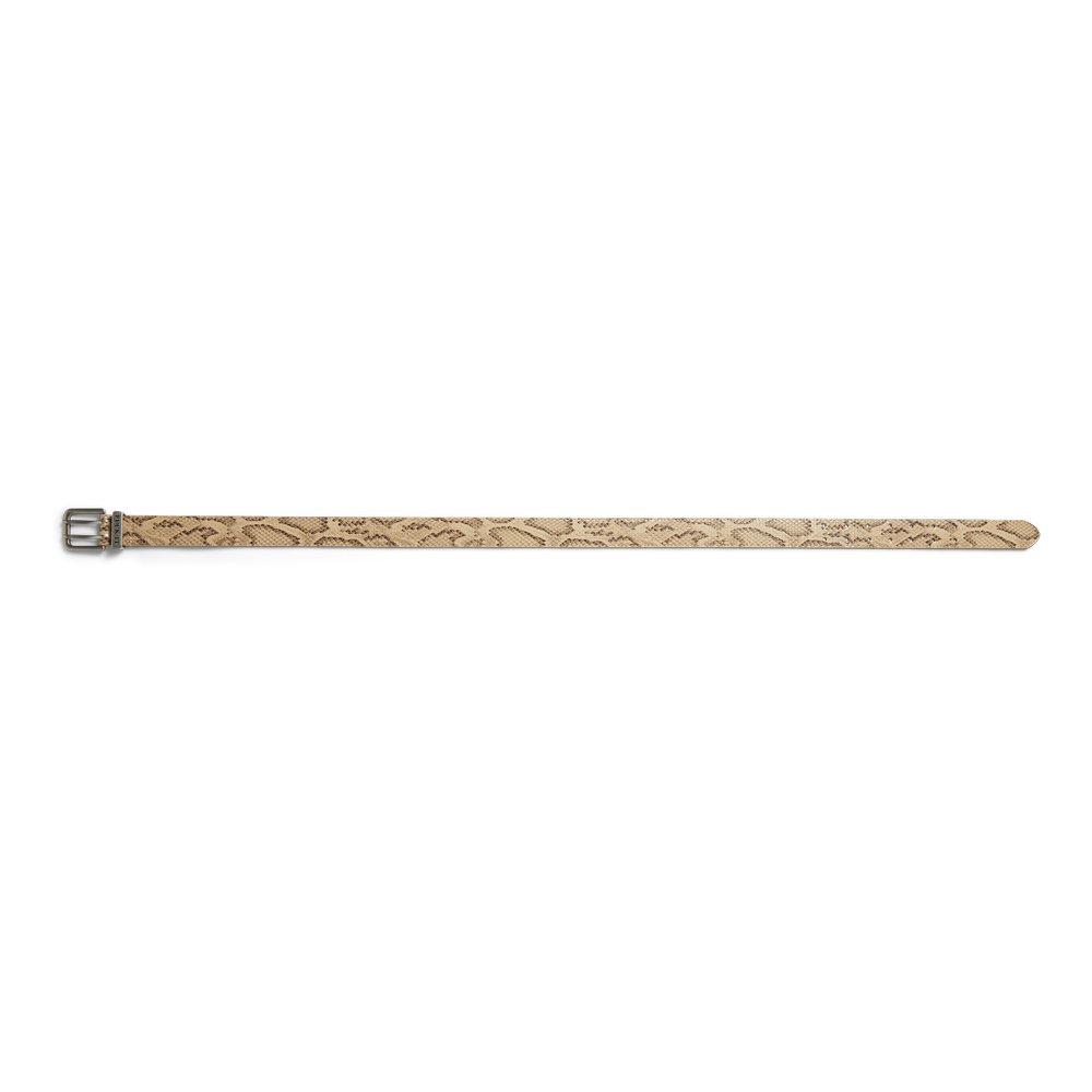HUF FUCK IT SNAKESKIN BELT BROWN