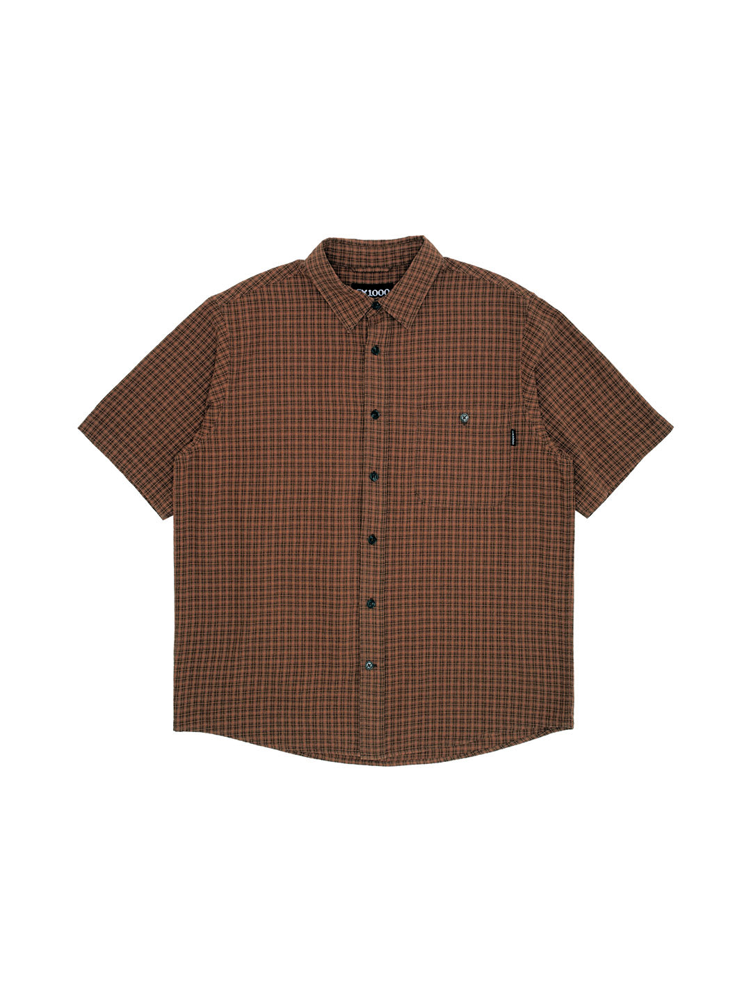 Short Sleeve Button Down Brown