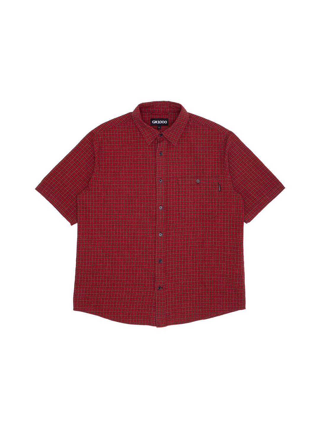 Short Sleeve Button Down Burgundy