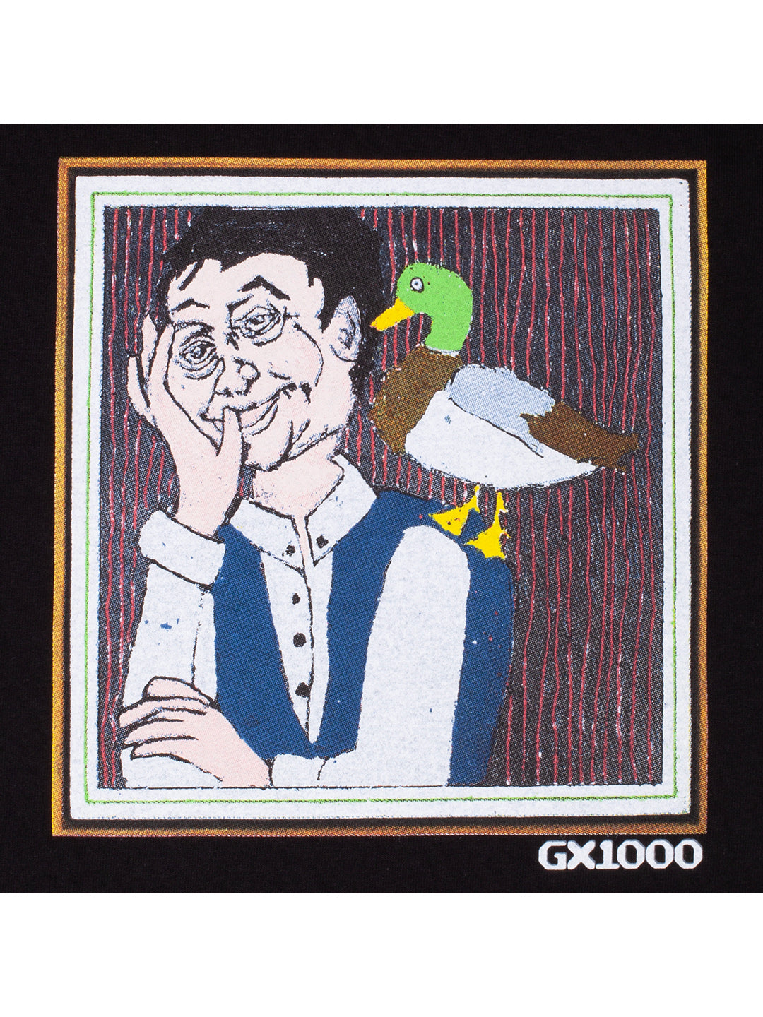 Man With Duck Tee Black