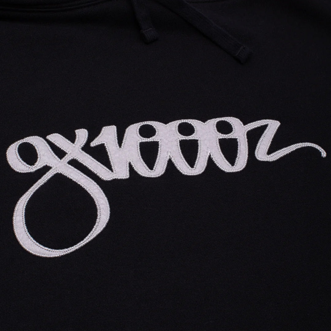 Script Hoodie Black