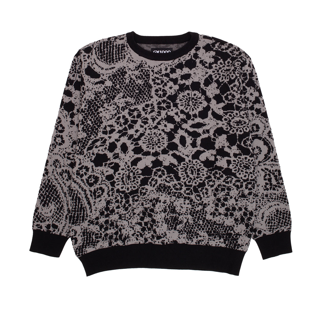 Jacquard Knit Sweater Grey