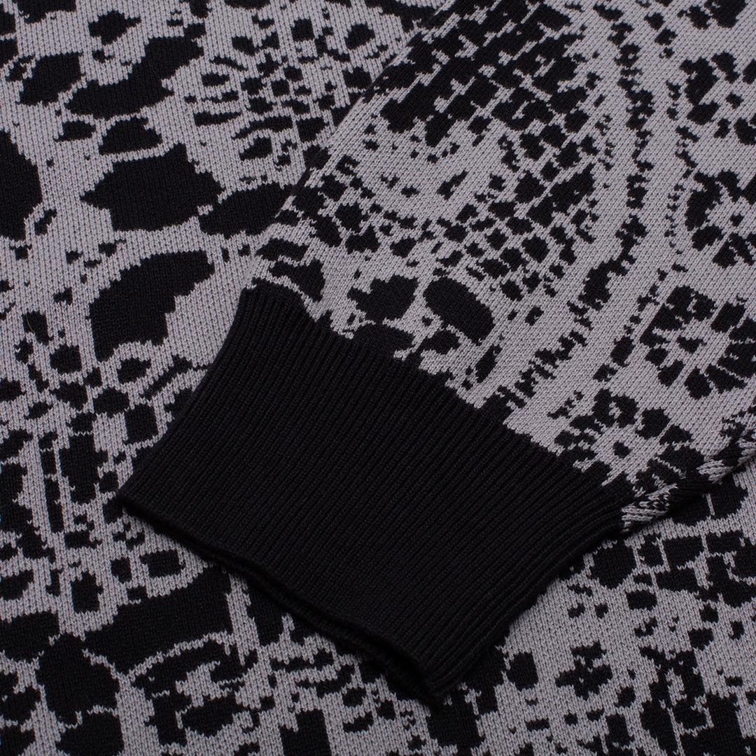 Jacquard Knit Sweater Grey