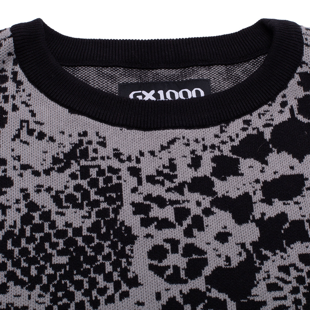 Jacquard Knit Sweater Grey