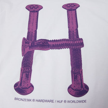 HUF X BRONZE H BOLTS TT TEE WHITE