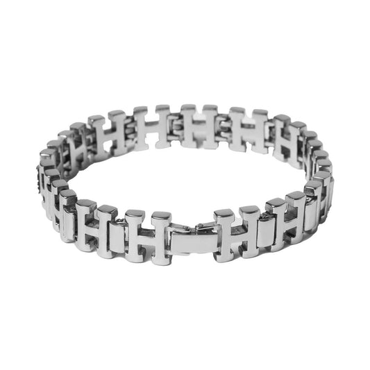 HUF H LINK BRACELET SILVER