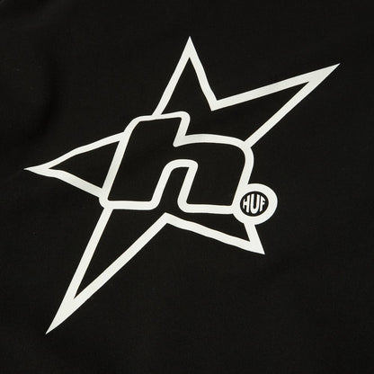 HUF H STAR LOGO HOODIE BLACK
