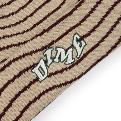 DIME COLLEGE WAVE CUFF BEANIE KHAKI