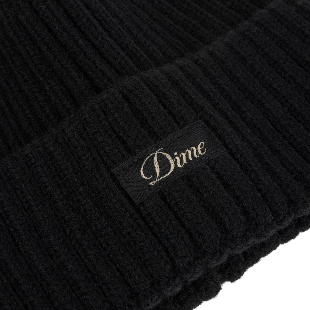 DIME CURSIVE RIB BEANIE BLACK