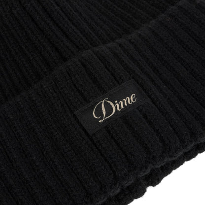 DIME CURSIVE RIB BEANIE BLACK