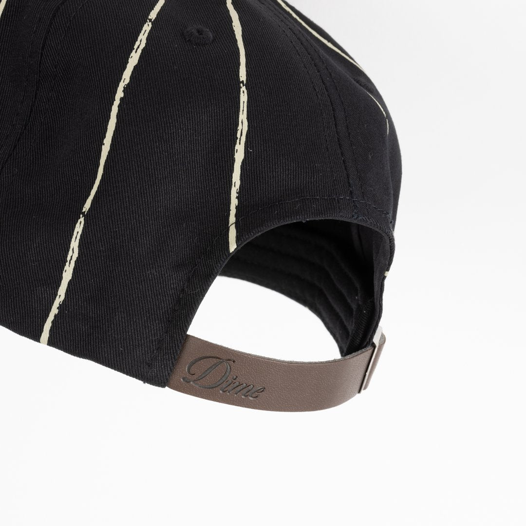 Pinstriped Worker Cap Black