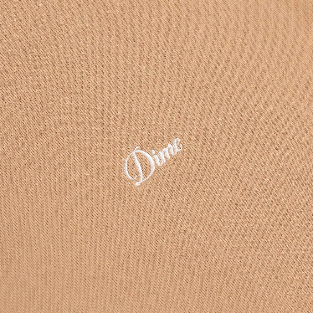 DIME CURSIVE SMALL LOGO HOODIE BROWN