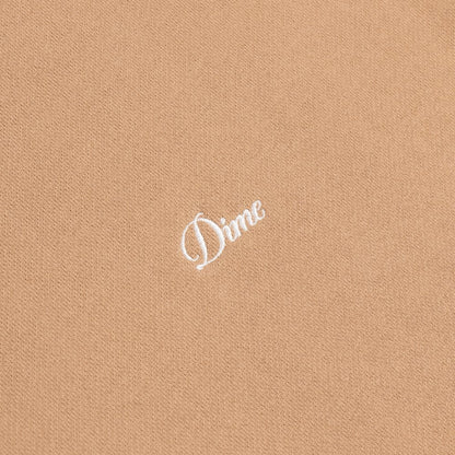 DIME CURSIVE SMALL LOGO HOODIE BROWN