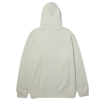 HUF ALL CAPS FZ HOODIE GREY