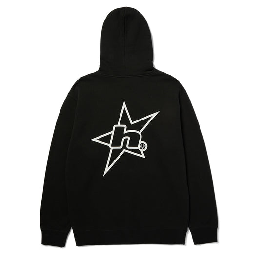 HUF H STAR LOGO HOODIE BLACK