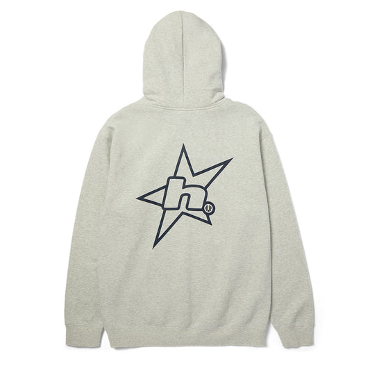 HUF H STAR LOGO HOODIE GREY