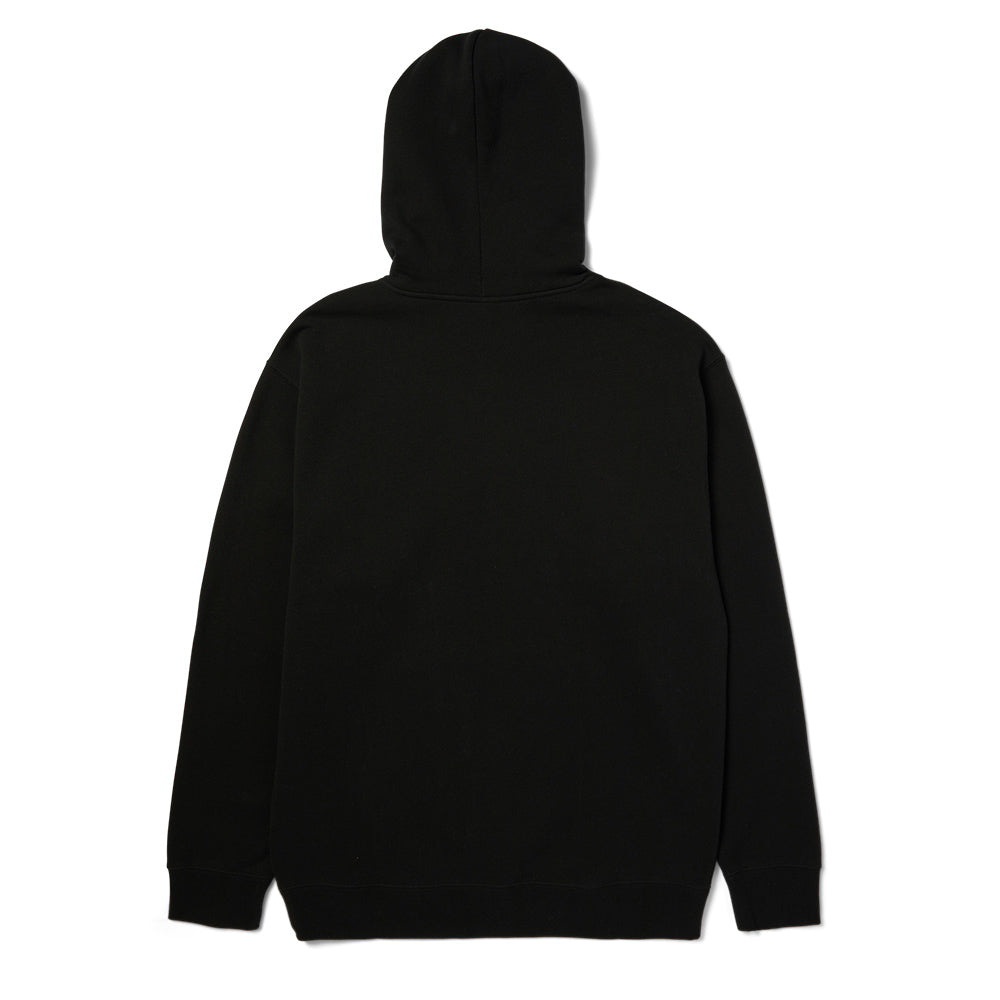 HUF ALL CAPS FZ HOODIE BLACK