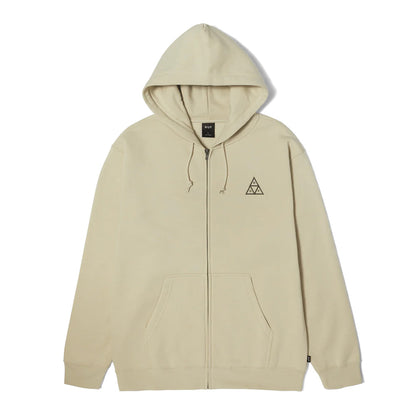 HUF SET TT FULL ZIP HOODIE CREAM