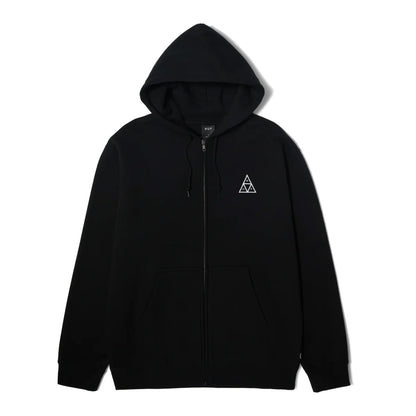 HUF SET TT FULL ZIP HOODIE BLACK