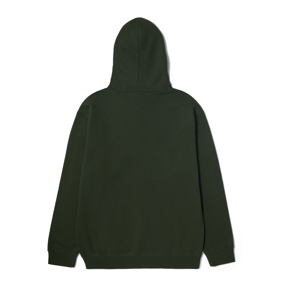 HUF FLOWER FULL ZIP HOODIE DARK GREEN