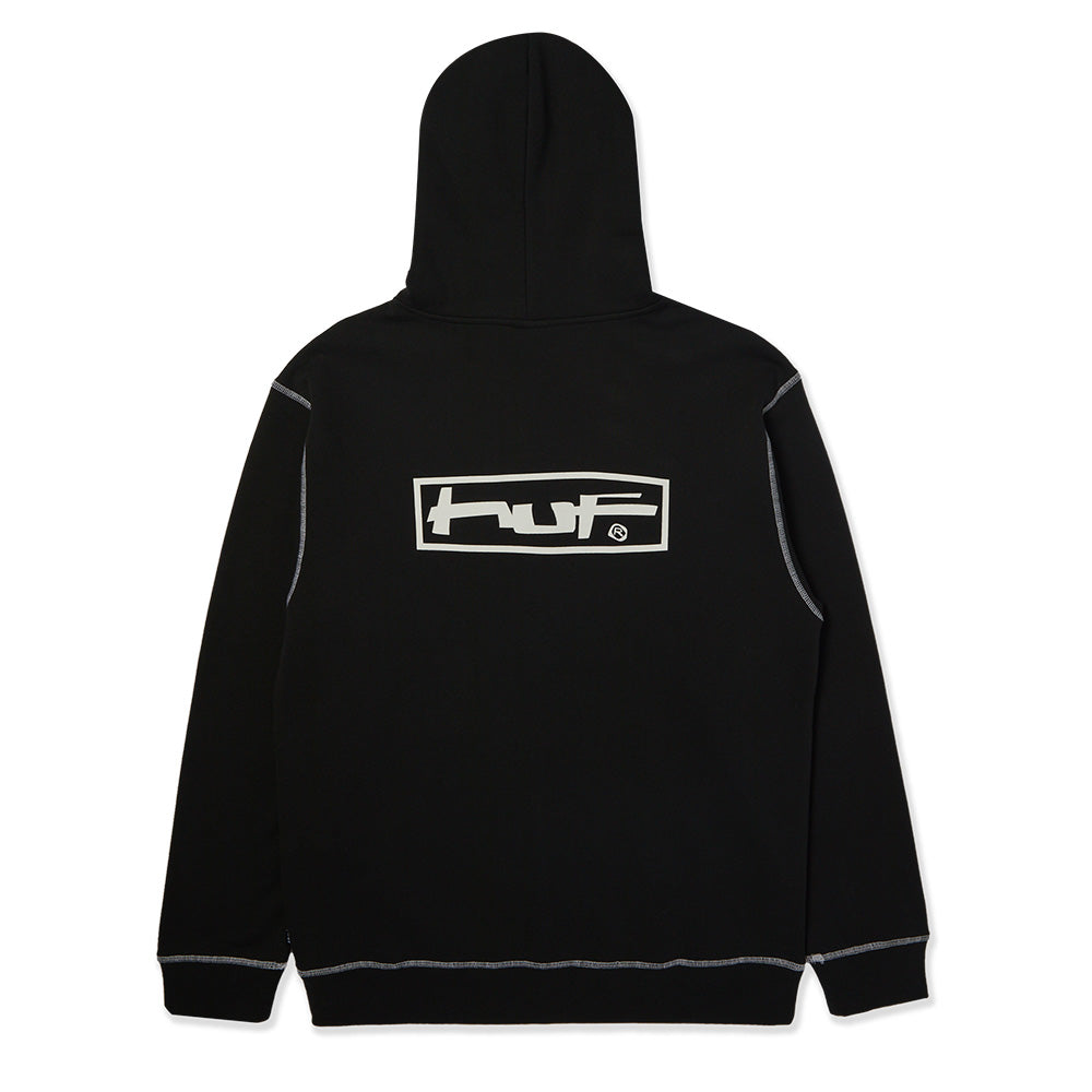 HUF STRETCH FZ HOODIE BLACK