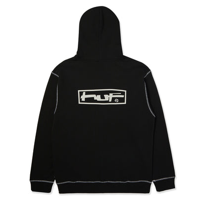 HUF STRETCH FZ HOODIE BLACK