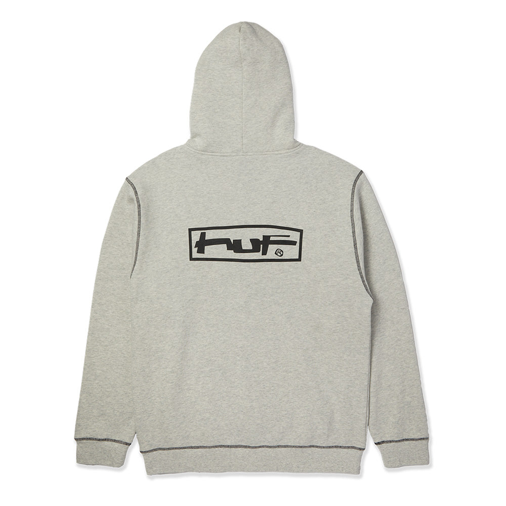 HUF STRETCH FZ HOODIE GREY