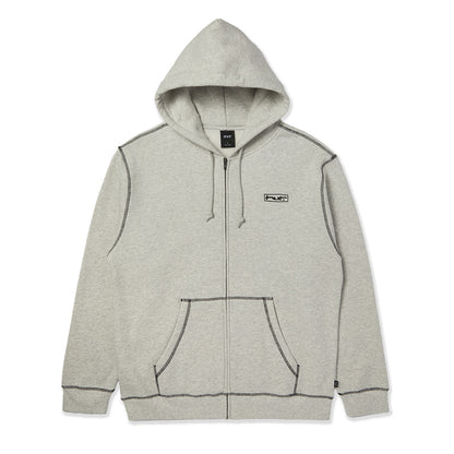 HUF STRETCH FZ HOODIE GREY