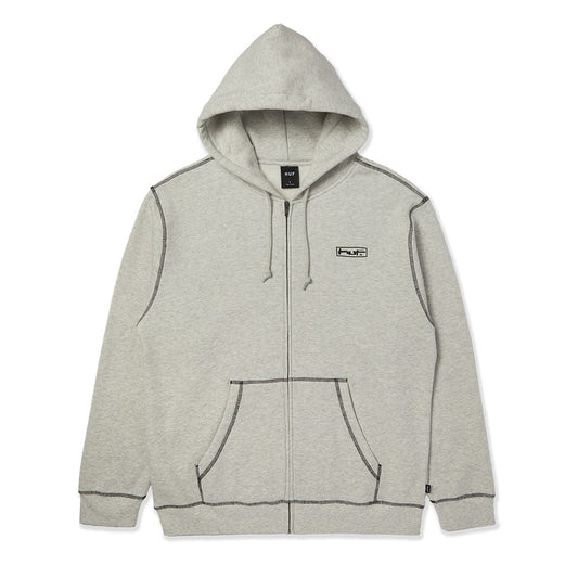 HUF STRETCH FZ HOODIE GREY