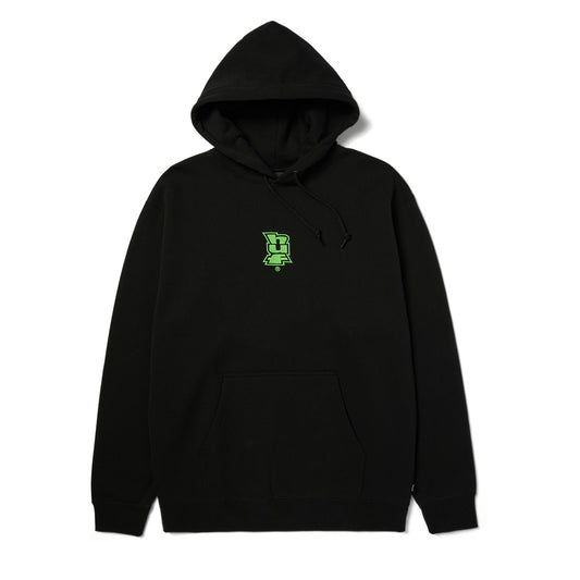 HUF MEGABLAST EMBROIDERED HOODIE BLACK