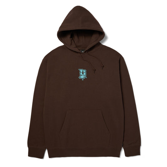 HUF MEGABLAST EMBROIDERED HOODIE BROWN