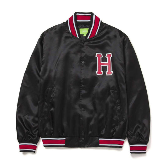 HUF CRACKERJACK SATIN JACKET BLACK