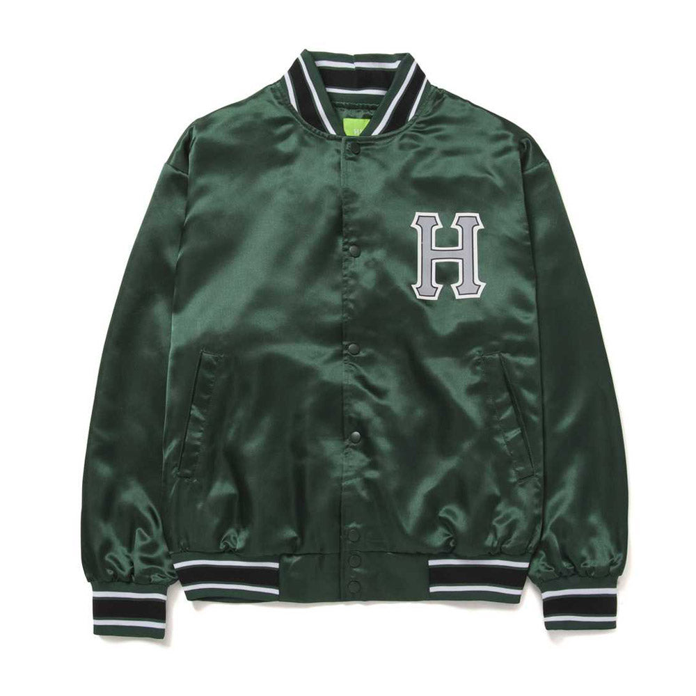 HUF CRACKERJACK SATIN JACKET DARK GREEN