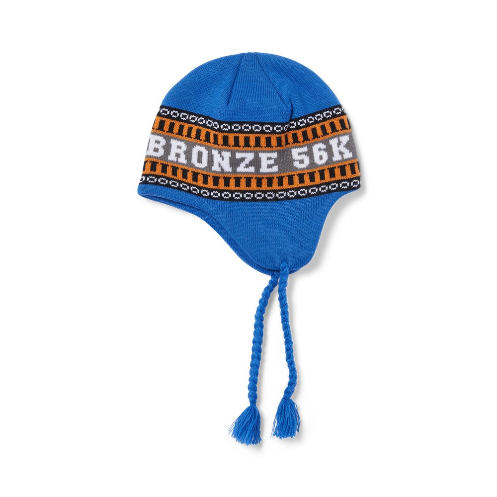 HUF X BRONZE FLAP BEANIE  BLUE