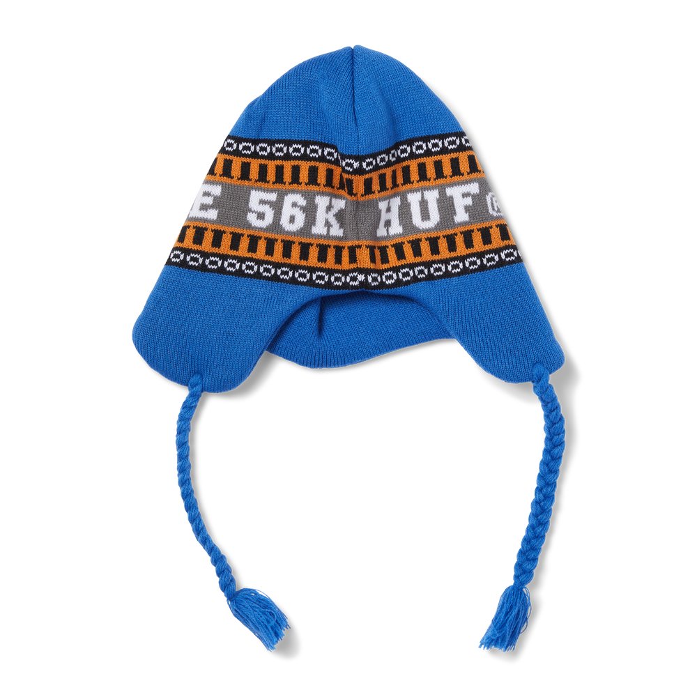 HUF X BRONZE FLAP BEANIE  BLUE