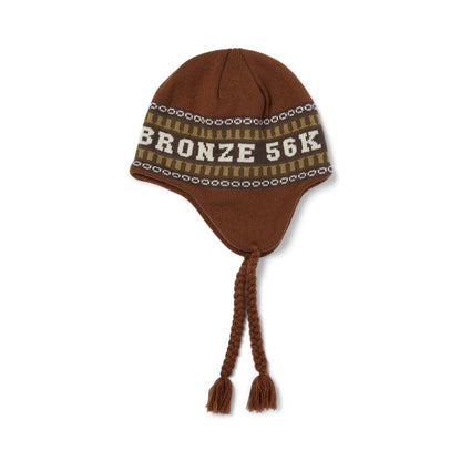 HUF X BRONZE FLAP BEANIE  BROWN