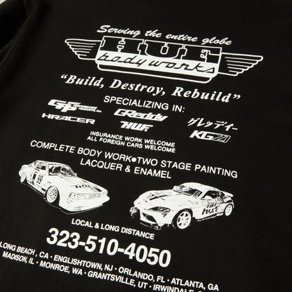 HUF X GREDDY BODY WORKS HOOD BLACK