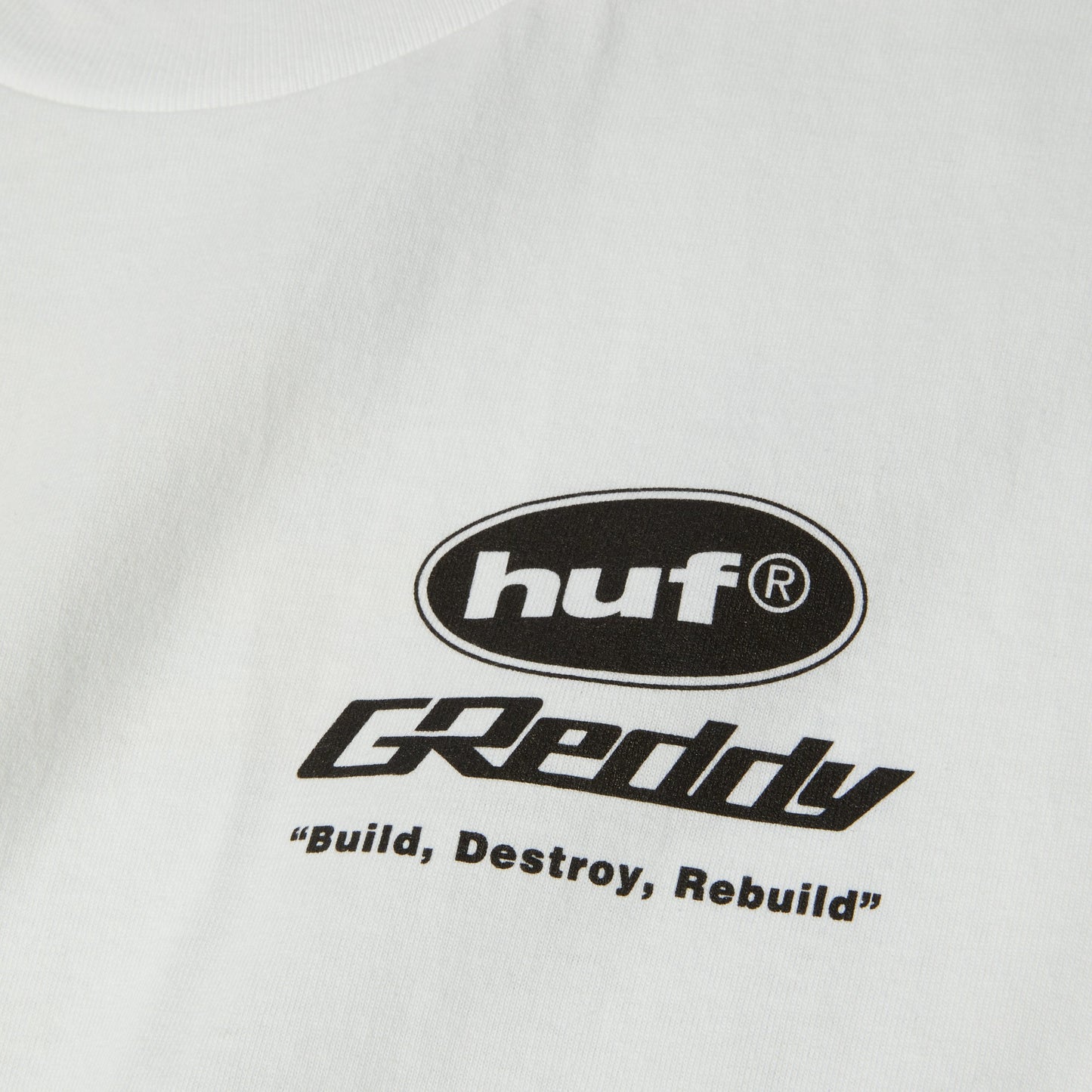 HUF X GREDDY PARTS TEE WHITE
