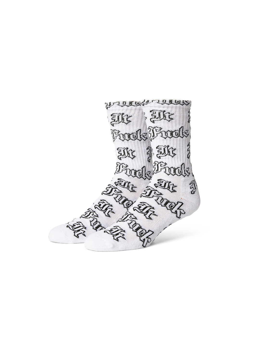 Fuck It Old English Sock White