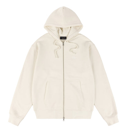 DIME CURSIVE ZIP HOODIE CREAM