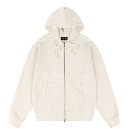 DIME CURSIVE ZIP HOODIE CREAM