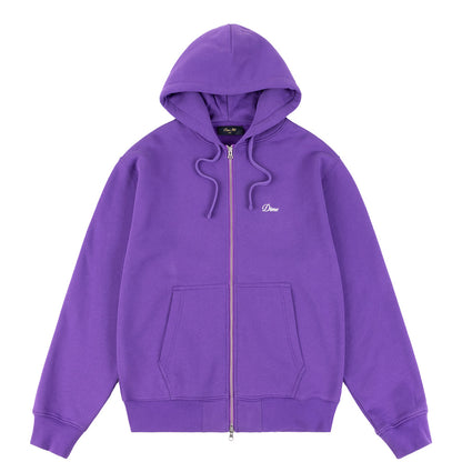 DIME CURSIVE ZIP HOODIE PURPLE