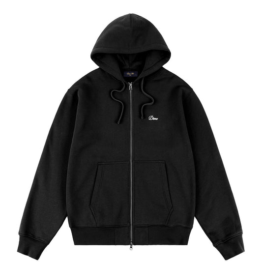 DIME CURSIVE ZIP HOODIE BLACK