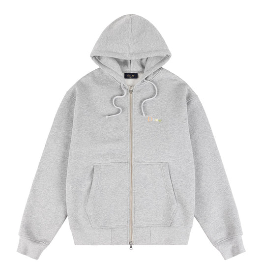 DIME FRIENDS ZIP HOODIE GREY