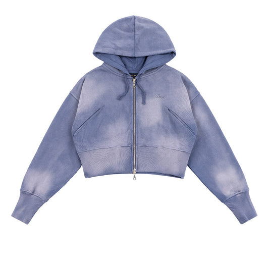 DIME CROPPED ZIP HOODIE PURPLE
