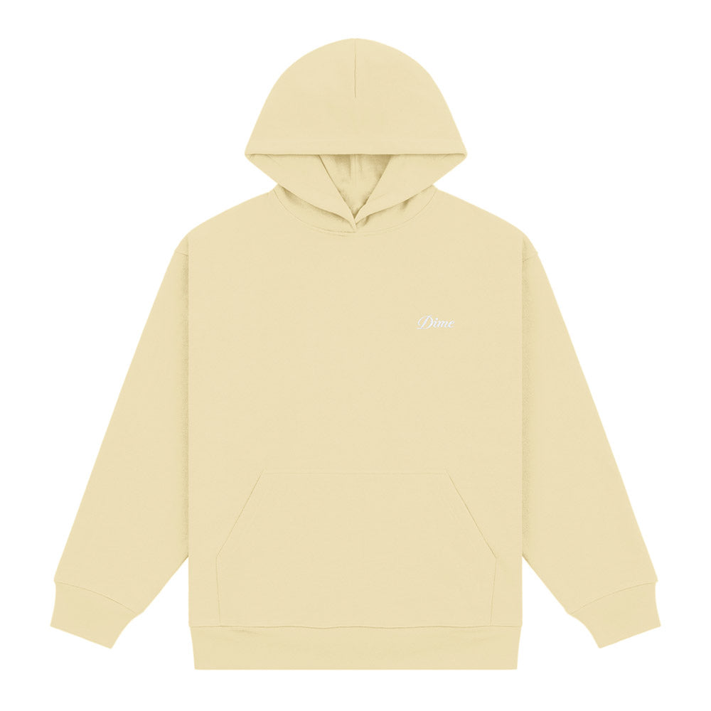 DIME CURSIVE SMALL LOGO HOODIE CREAM