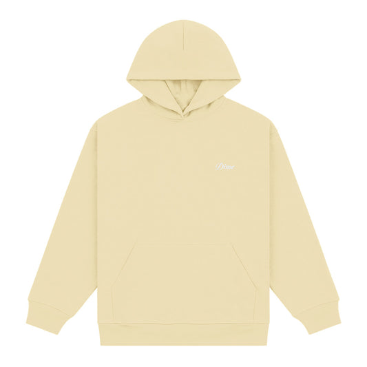 DIME CURSIVE SMALL LOGO HOODIE CREAM